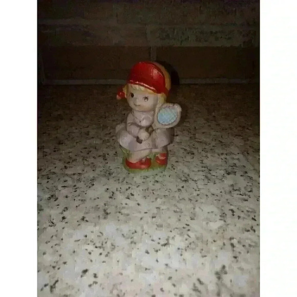 Vintage Potpourri Hand Painted Girl With Tennis Racket Figurine Made In Taiwan - Picture 1 of 5
